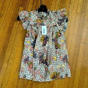 NWT Ulla Johnson cotton floral print sleeveless shirt.